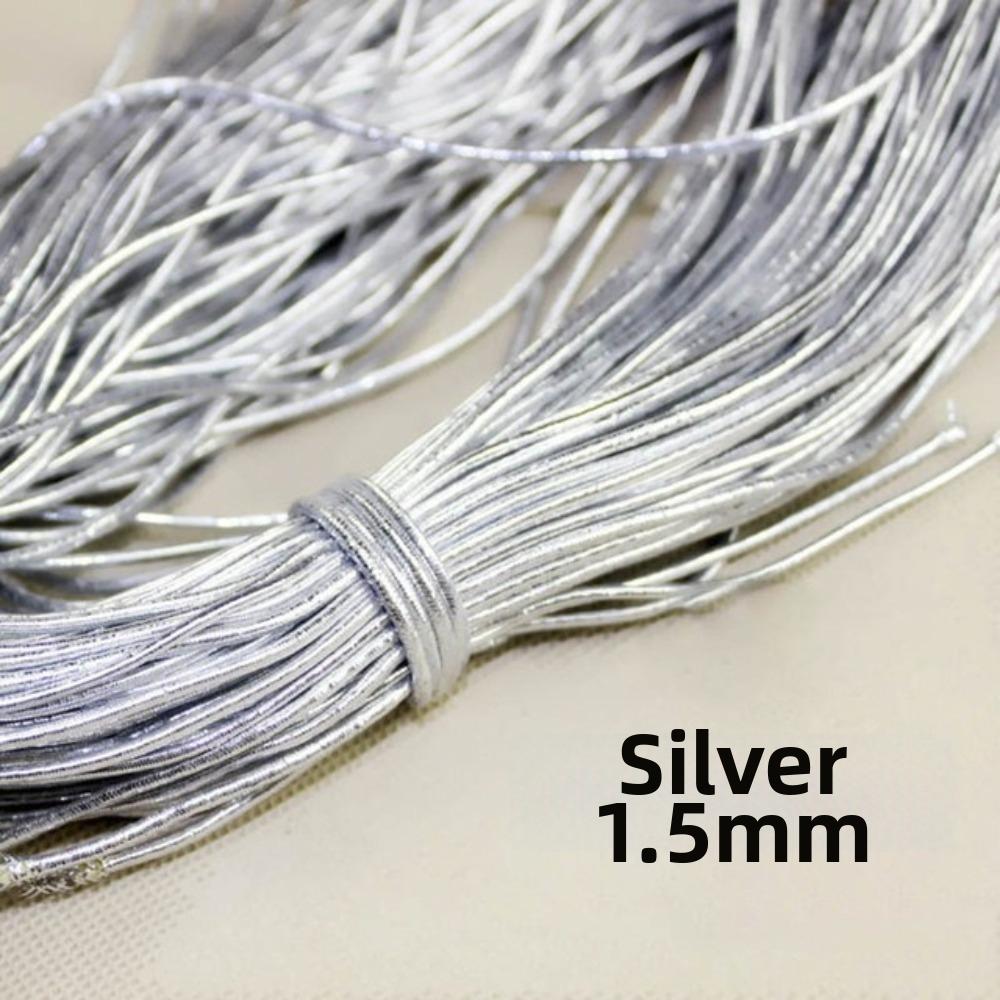 Gold Silver Color Gifts Packing String Thread 1.5mm Diameter Braiding Cord  for Jewelry Making