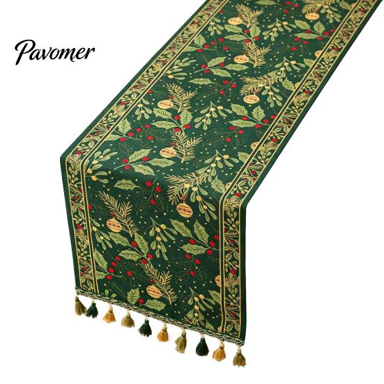 Stylish Dining Room Accessory Christmas Table Runner, Durable Decorative Stitching Decoration, Protects from Hot Sturdy Stitched Runner Pans