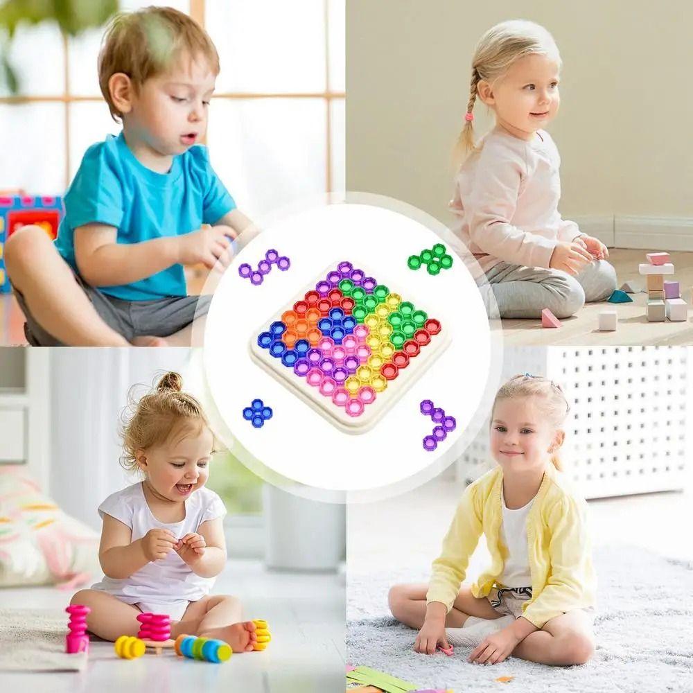 Plastics Slide Puzzle Board Game Colorful Puzzle Intelligence Toys Family Parent Child