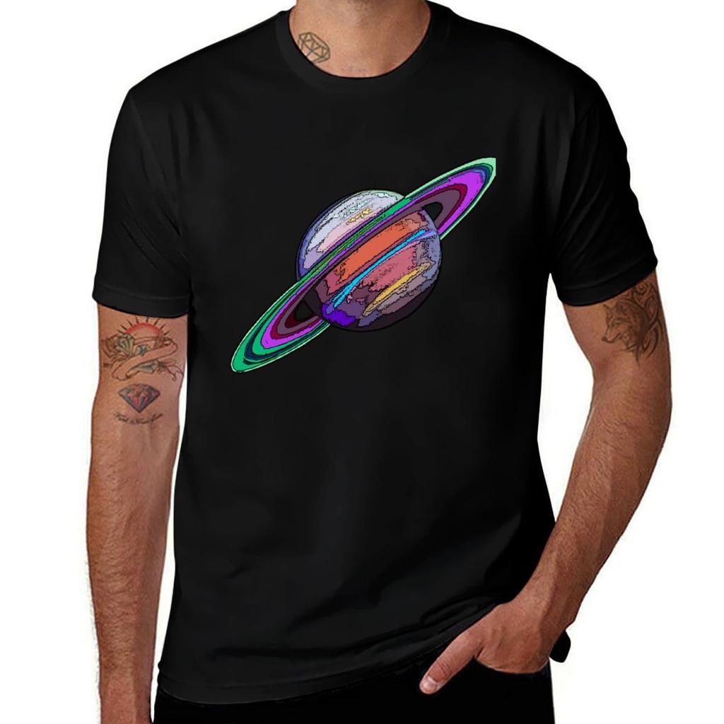 Saturn The Ringed Planet TShirt Odor Resistant Short Sleeve Top