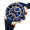 REWARD Silicone Chronograph Quartz Watch Men Luminous 3 ATM Date Calendar  Mens Luxury Watches Reloj Masculino