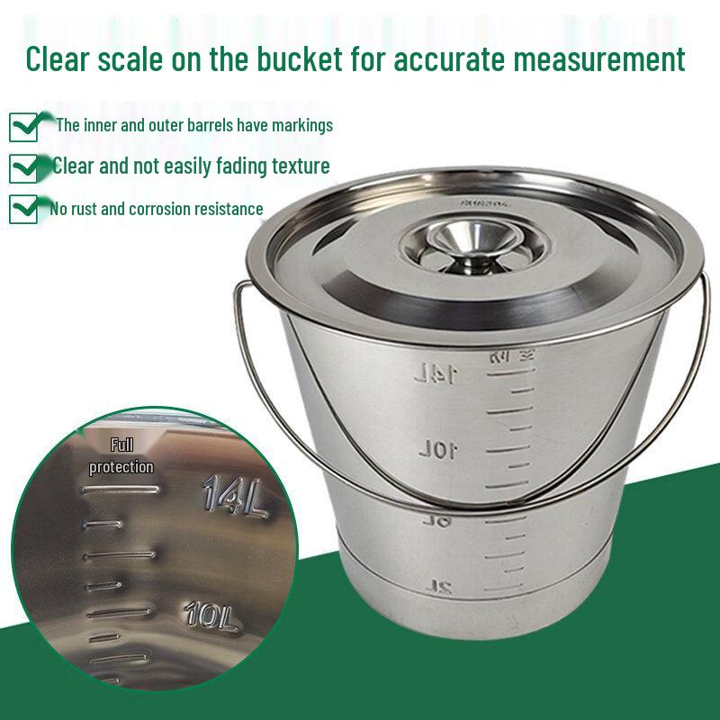 Stainless Steel Measuring Utility Bucket