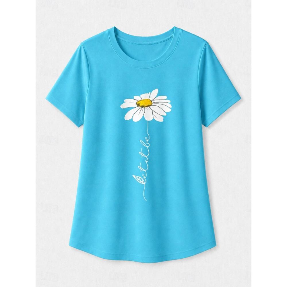 Fashion Women Retro Creative Daisy Letters T Shirt Funny Casual O-neck Short Sleeves T-shirt Summer Female Tee Shirt