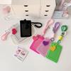 Korean Vertical Double Slot Card Sleeve with Rope 3-inch Kpop Idol Photocard Holder Bus Cards Credit Card Holder Campus Card Bag