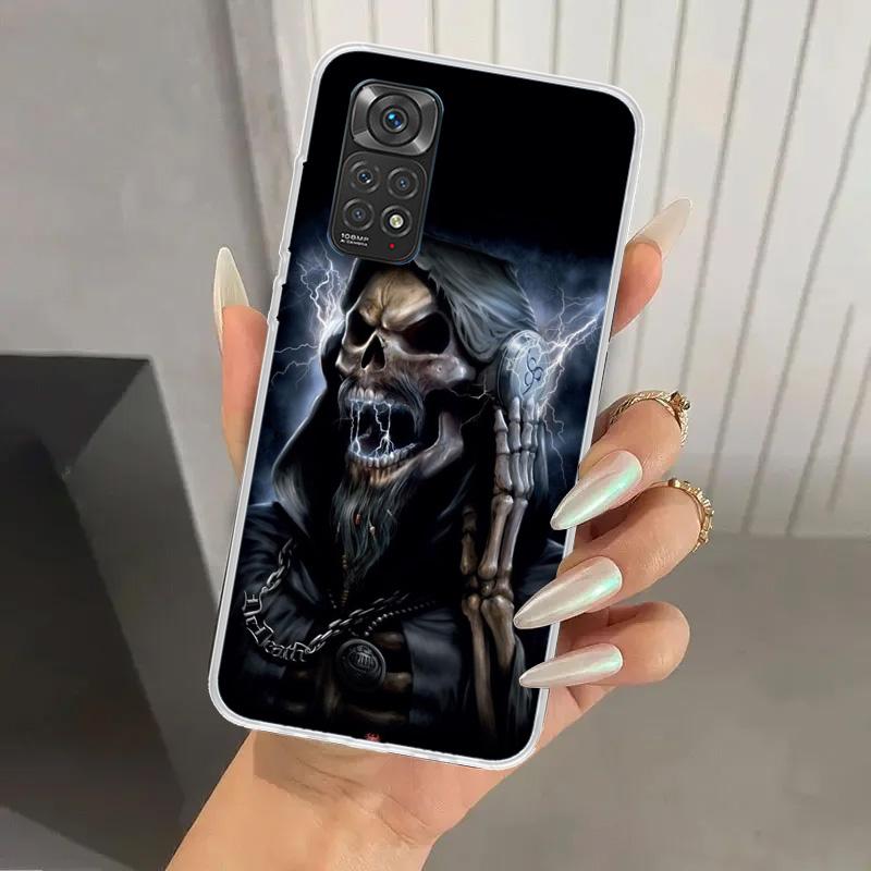 Reaper Skull Skeleton Gun Phone Case for Xiaomi Redmi Note 15 14 14S 13 12S 12 Pro 11S 11 Plus 11T 11E 10S Soft Funda Print Shel