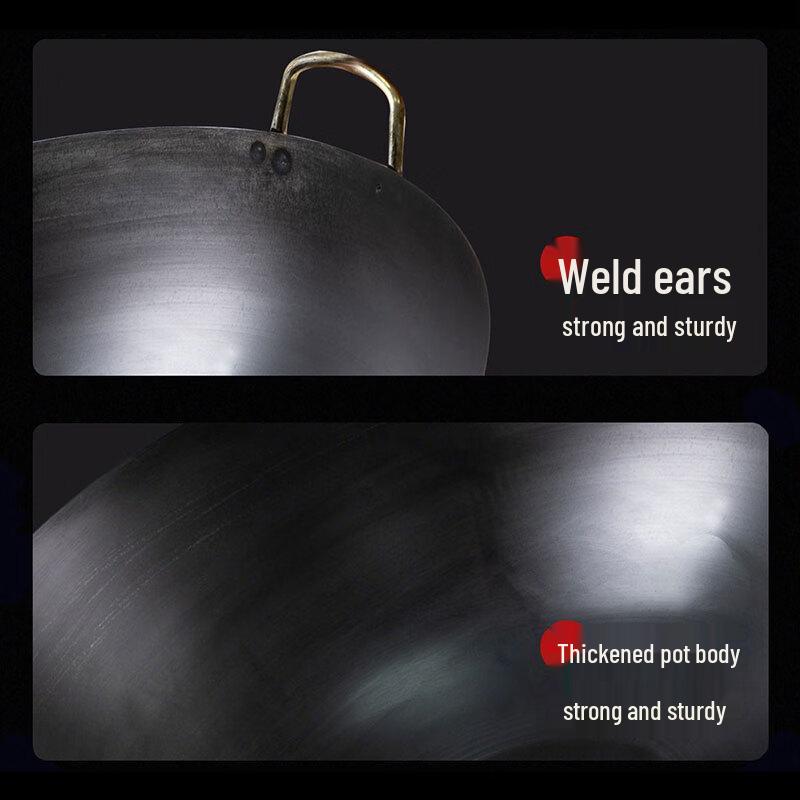Traditional Wrought Iron Wok for Gas Stoves