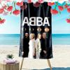 ABBA Print Beach Towel, Large Soft Quick Dry Towel for Beach Camping Swimming