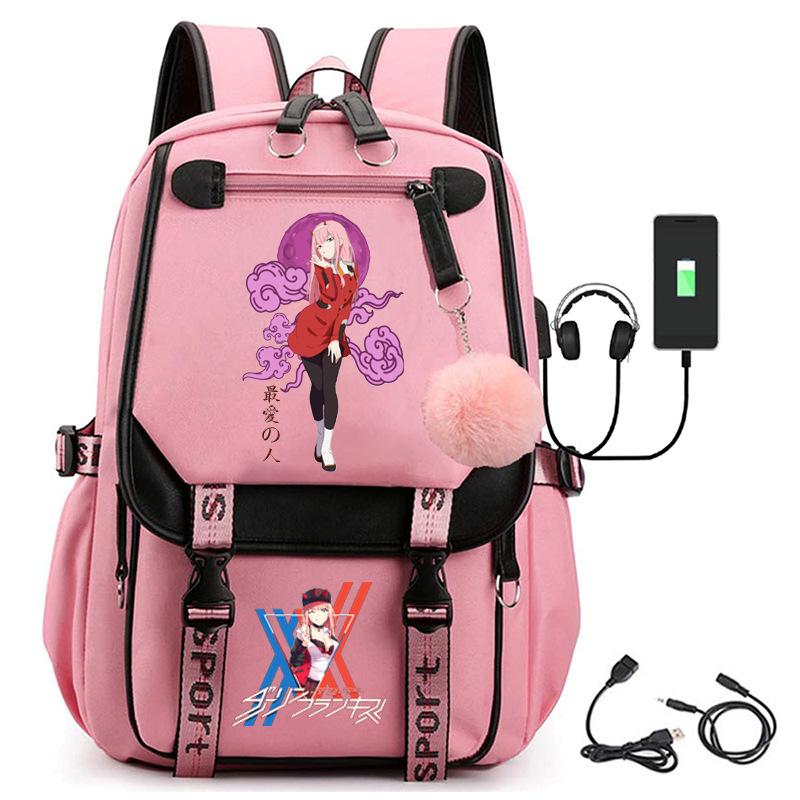 Large Capacity Schoolbag with Shoulder Strap; Student Three-piece Pencil Case Set