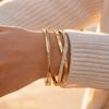 Damen Armband aus Edelstahl Kreuz Römische Ziffern Strass Offen Gold Armband