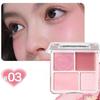 1pcs Korean Style Blush Highlighter Palette Four Color Matte Sculpting Shrinking Expanding Makeup Contouring Powder Compact
