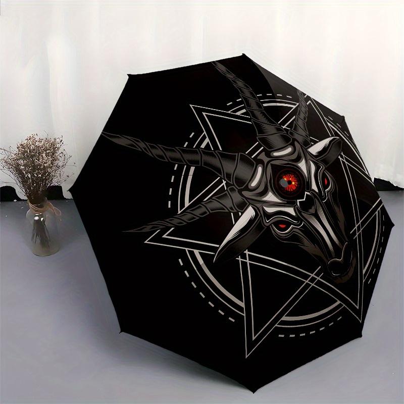 Devil Horns: Cool Graphic Design for T-ShirtsUmbrella, Portable 3-Fold Compact Umbrella,Christmas Gift ES508