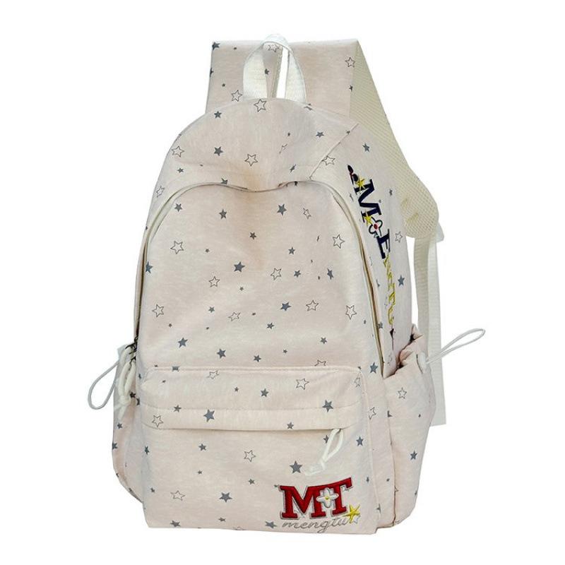 Schoolbag Korean Version Ins Star School Bag Women's High Value Large Capacity Backpack Junior High School College Student Commuter Versatile Backpack