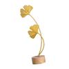 Goldene Ginkgoblatt-Statue Dekorative Moderne Eisen-Ginkgoblatt-Desktop-Ornament für Tischplatte Eingangsbereich