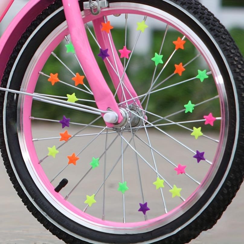 36pcs Colorful Star-Shaped Bicycle Spoke Beads Durable Ideal for Kids' Bikes & Adult Bikes, Bicycle Accessories Bicycle Decorations