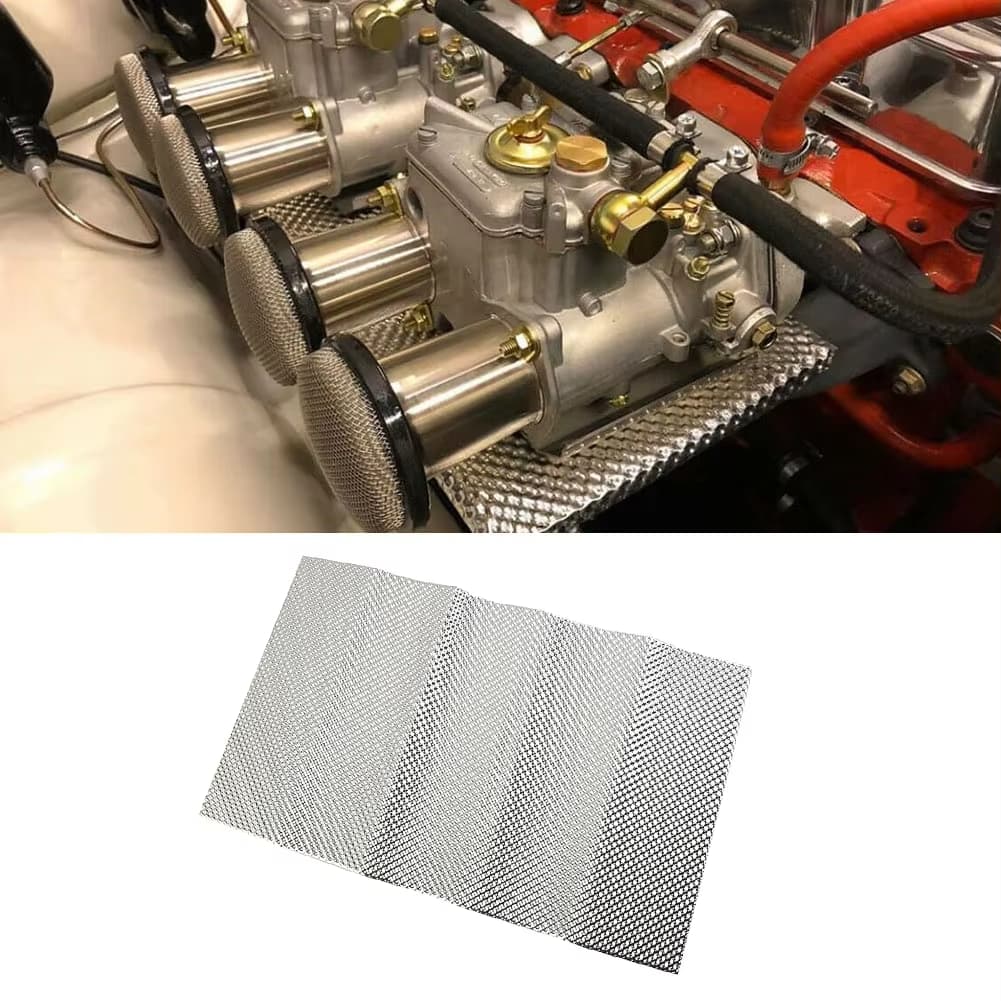

300X500mm Exhaust Heat Shield Exhaust Manifold Embossed Aluminum Heat Shield Turbo Manifold Exhausts Electrical Motorcycle tools Multi-piece