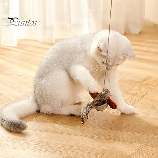 Chirping Bird Cat Toy Interactive Flapping Wings Plush Long-Lasting Battery Operated Stimulate Animal Kitten for Indoor Cats Safe And Durable