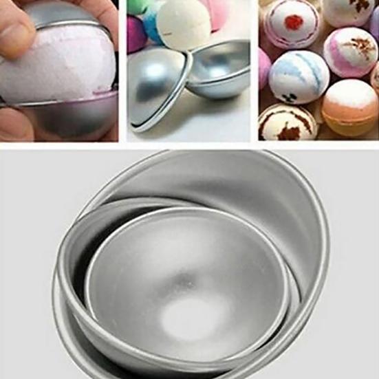 2Pcs Cake Shape Mold Ball Reusable Aluminum Alloy DIY Baking Tool Accessories