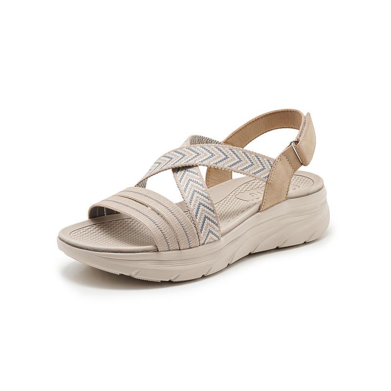 2025 New Sandals For Women Light Sports Style Comfortable Rubber Large-Sized Thick-Soled Slippers For Summer Middle-Aged People