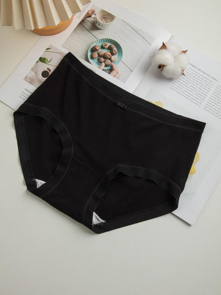Women's Velvet Feel High-Elasticity Brushed Triangle Underwear - Soft, Comfortable, Solid Color for Autumn/Winter