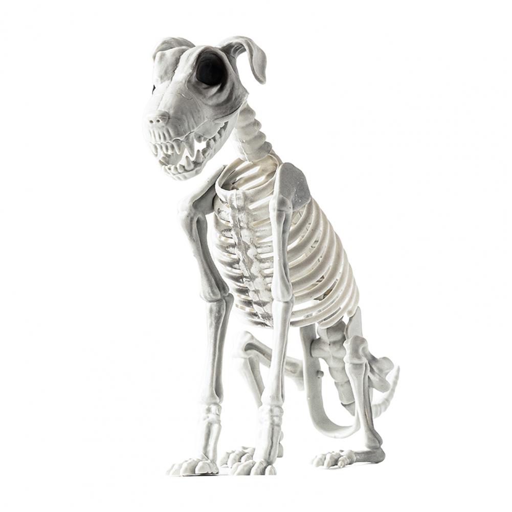 Long Lasting Halloween Prop Durable Plastic Skeleton Halloween Skeleton Decor for Courtyard Graveyard Cat Dog Bird Rat Goat Head