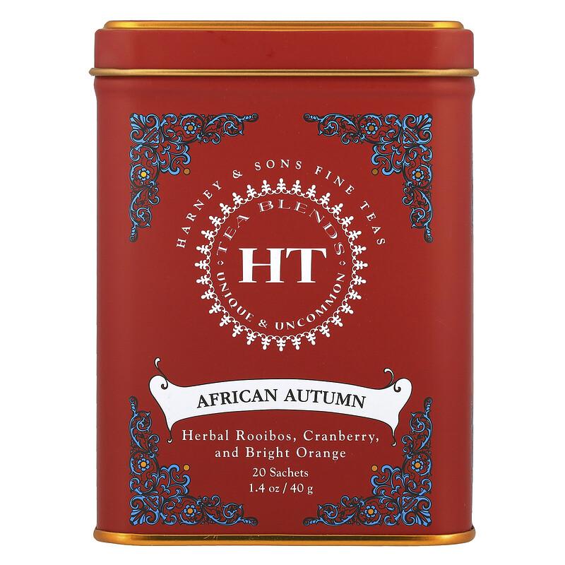 HT Tea Blends, African Autumn, Caffeine-Free, 20 Sachets, 1.4 oz (40 g)