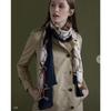 Daks Navy Chain Pearl Point Silk Scarf Dcsc2f011n2