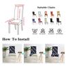 1Pcs Jacquard Stretch Chair Cover Waterproof Anti-Dirty Seat Cover For Kitchen Banquet Birthday Party  Dining