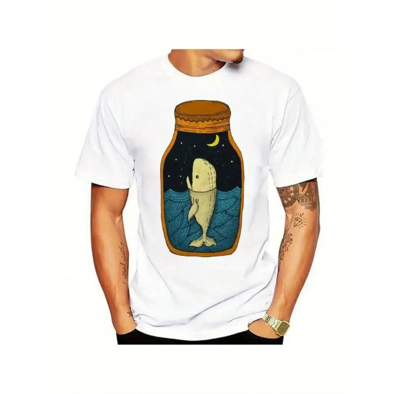 

Летний топ с круглым вырезом и 3D-принтом с животным узором, модная повседневная мужская футболка с коротким рукавом 6XL