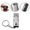 Double Tube Emergency Survival Whistle - 120dB Loud Alarm with Keychain&Lanyard for Outdoor Camping Hiking Safety (Silver/Black)