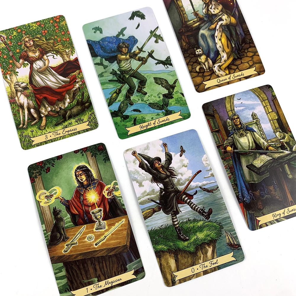 1 Scatola Mazzo Tarot Everyday Witch con Libretto - Set da 78 Carte, Gioco di Società a Tema Stregoneria, Carte Tarot Magia Pratica