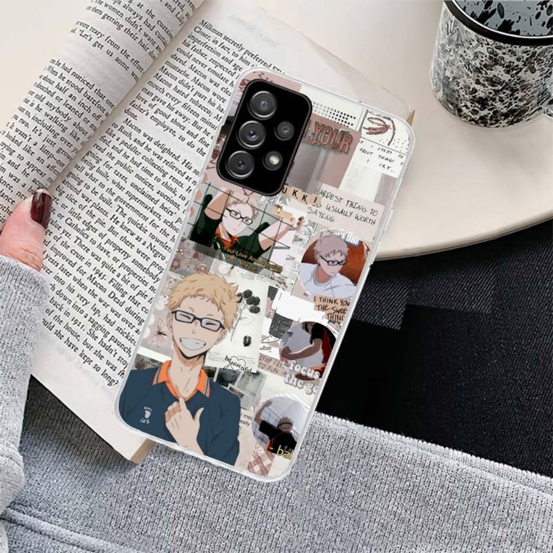 Haikyuu Kei Tsukishima Phone Case For Samsung Galaxy S10 S21 S22 Plus Ultra A91 A51 A21S A12 Transparent Phone Cover