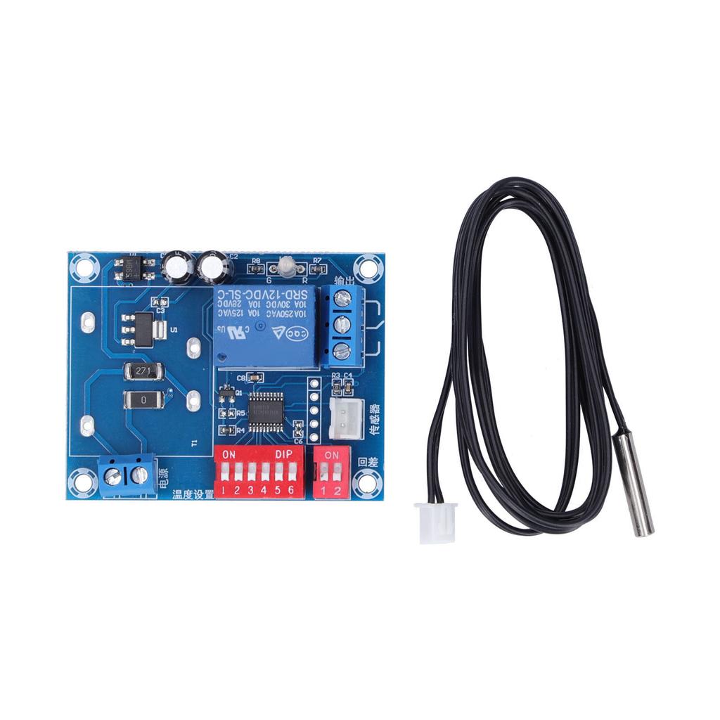 Temperature Control Switch Module Adjustable Dial Code Heating Cooling Thermostat 24V XHW1705