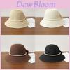 Vintage Straw Hat Women Sun Protection Breathable Summer Beach Hat Wide Brim Stylish For Vacation