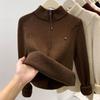 Sweater for Women Autumn Winter Thickened Warm Knitted Stretchy Long Sleeve Oversize Tops