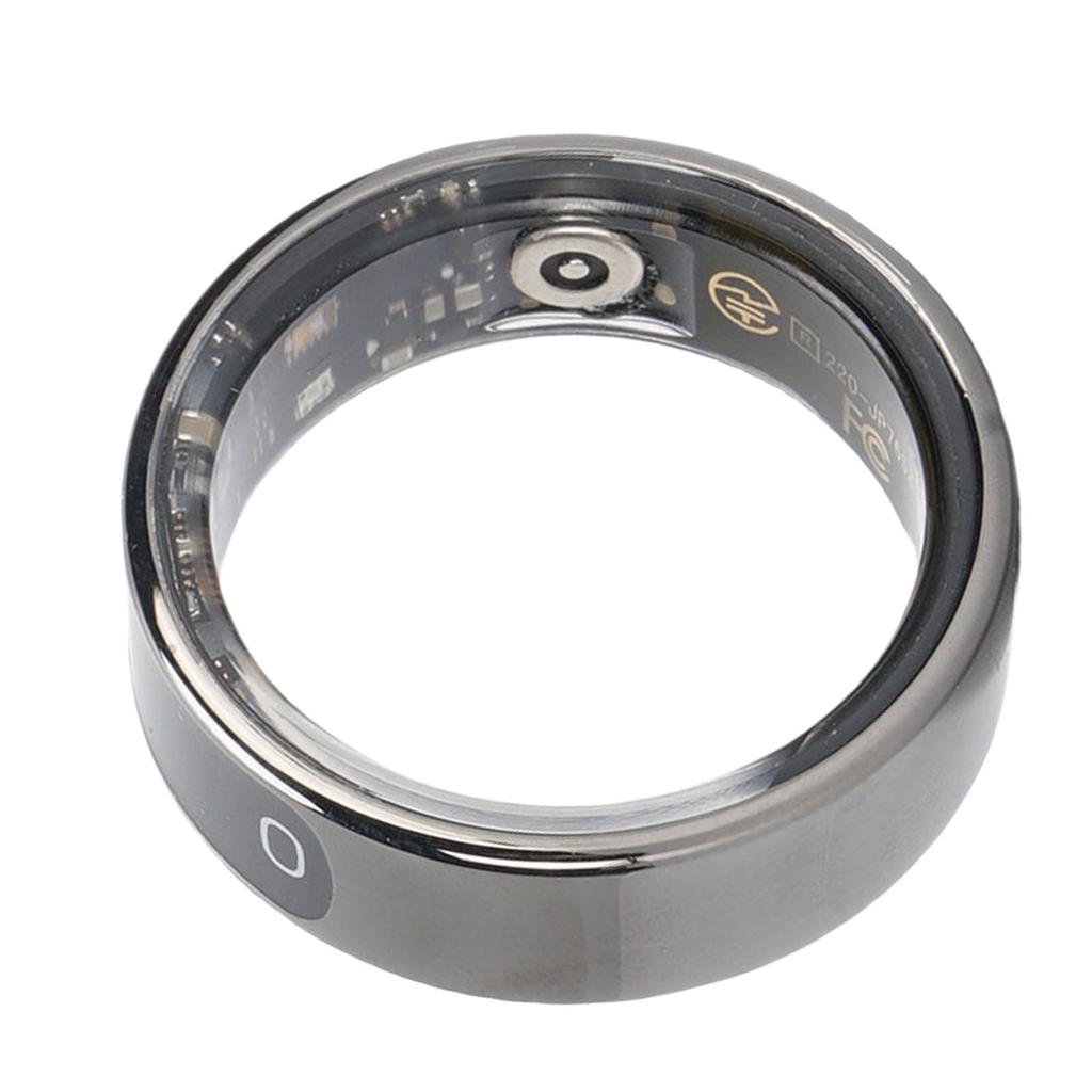 Fitness Tracker Ring with Display Screen Gesture Control Taking Picture 50 Meter Waterproofing Smart Ring for Sports