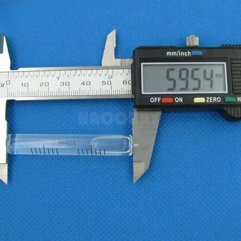 10*60mm 3'/2mm Liquid Level Indicator Glass Level Bubble Vials Bubble Spirit Level