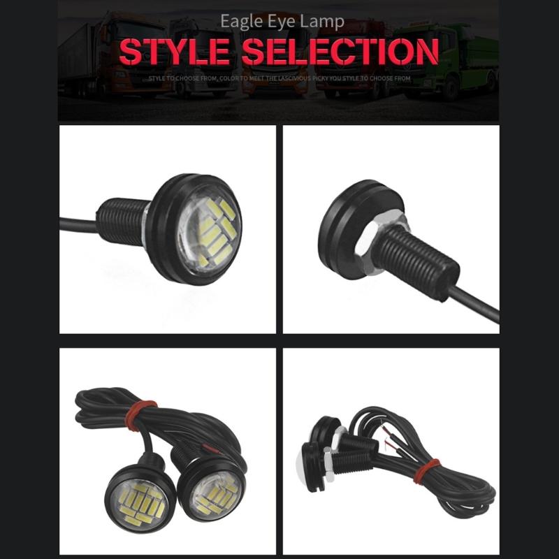 2x Eagle Eye LED 23mm 4014 12SMD High Power Car Daytime Running Backup Turn Signal Lights Auto License Plate Lamps White