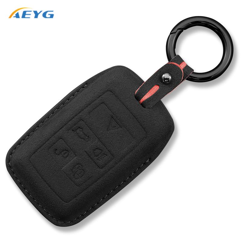 Leather Car Key Case Cover Shell For Land Rover Range Rover Evoque Discovery Sport Velar For Jaguar Xe E-Pace Xf Accessories