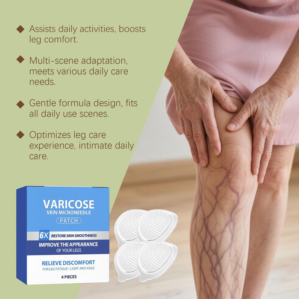 Beinpflege-Pflaster Pflegt die Haut der Beine sanft, spendet Feuchtigkeit, lindert Beschwerden bei Krampfadern, praktisch für das tägliche Gehen