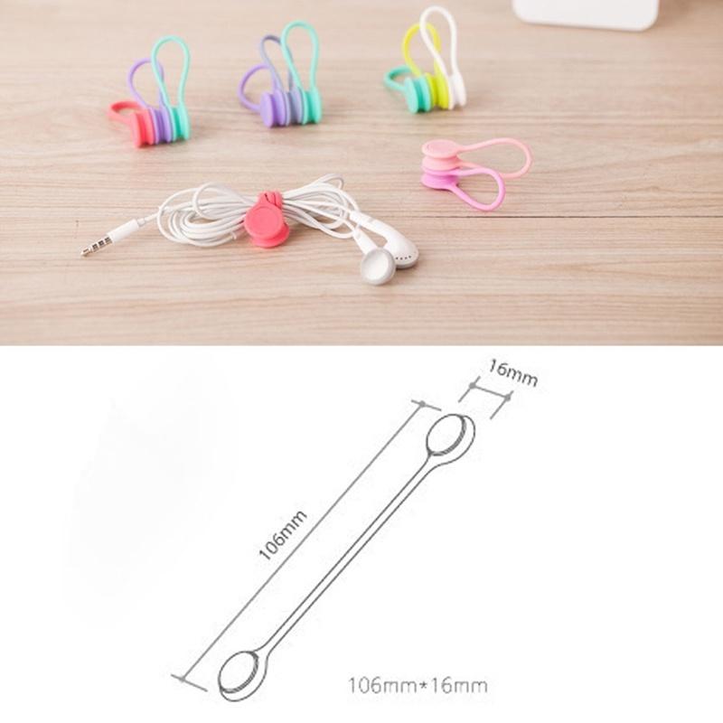 3 Pcs Multifunction Magnetic Earphone Cord Winder Cable Holder Organizer Clips