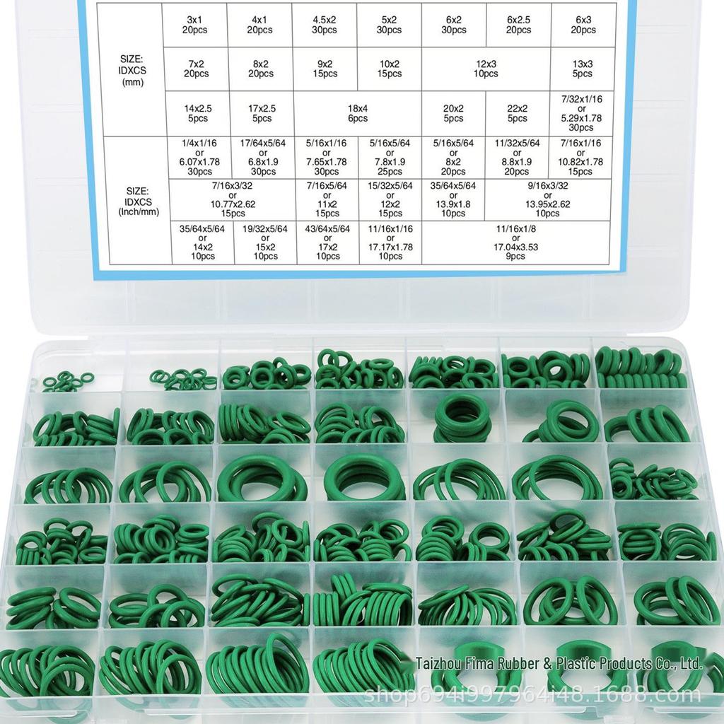 270pcs Car A/C O-ring Repair Kit & 530pcs Green Rubber O-ring Set