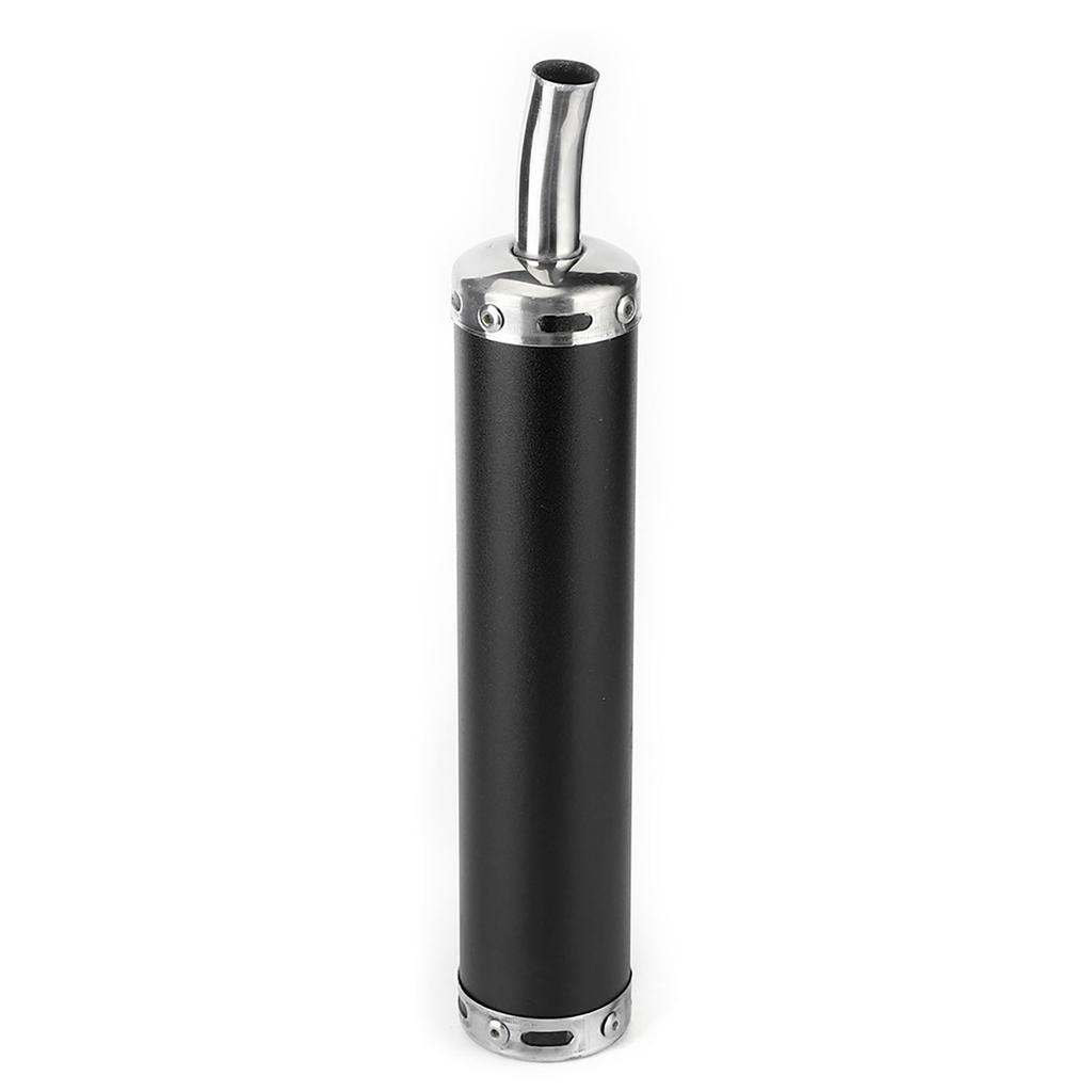 Edelstahl Auspuff Schalldämpfer 20mm/0,8 Zoll Modifizierte Teile für 2-Takt Motorrad Schwarz