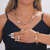 Luxury Pearl Necklace, Earrings & Bracelet Set - Elegant Bridal Wedding Jewelry
