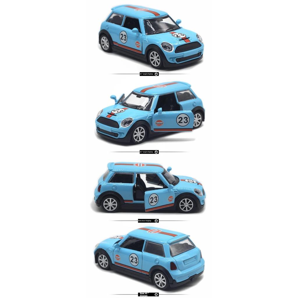 1/32 Scale Alloy Model Mini Painting 53 Racing Classic Model Pocket Toy Pull-Back Door Car Model Children's Toy