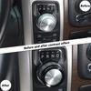 För Dodge RAM 1500 2013-17 Mittkonsol Strålkastarknapp Vred Ring Trim Svart