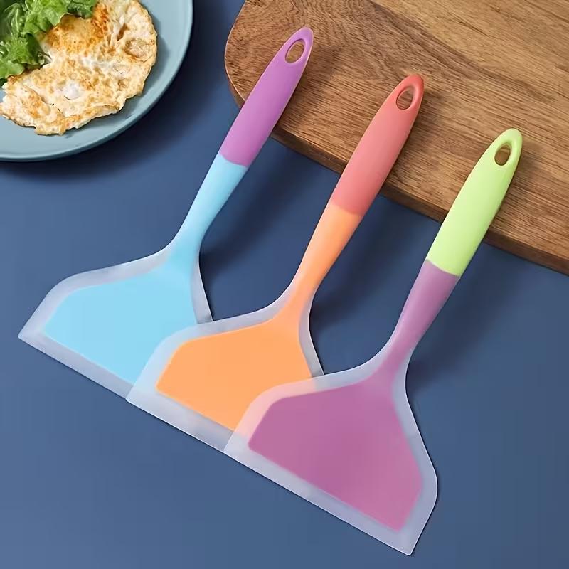 Silicone Spatula Cooking Utensils Beef Meat Egg Kitchen Scraper Wide Pizza Cooking Tools Shovel High Temperature Resistant Non-stick Spatula