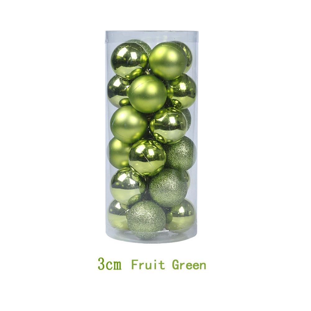 Elegant Pack of 24 Plastic Christmas Ornament Balls Shiny Matte Glitter