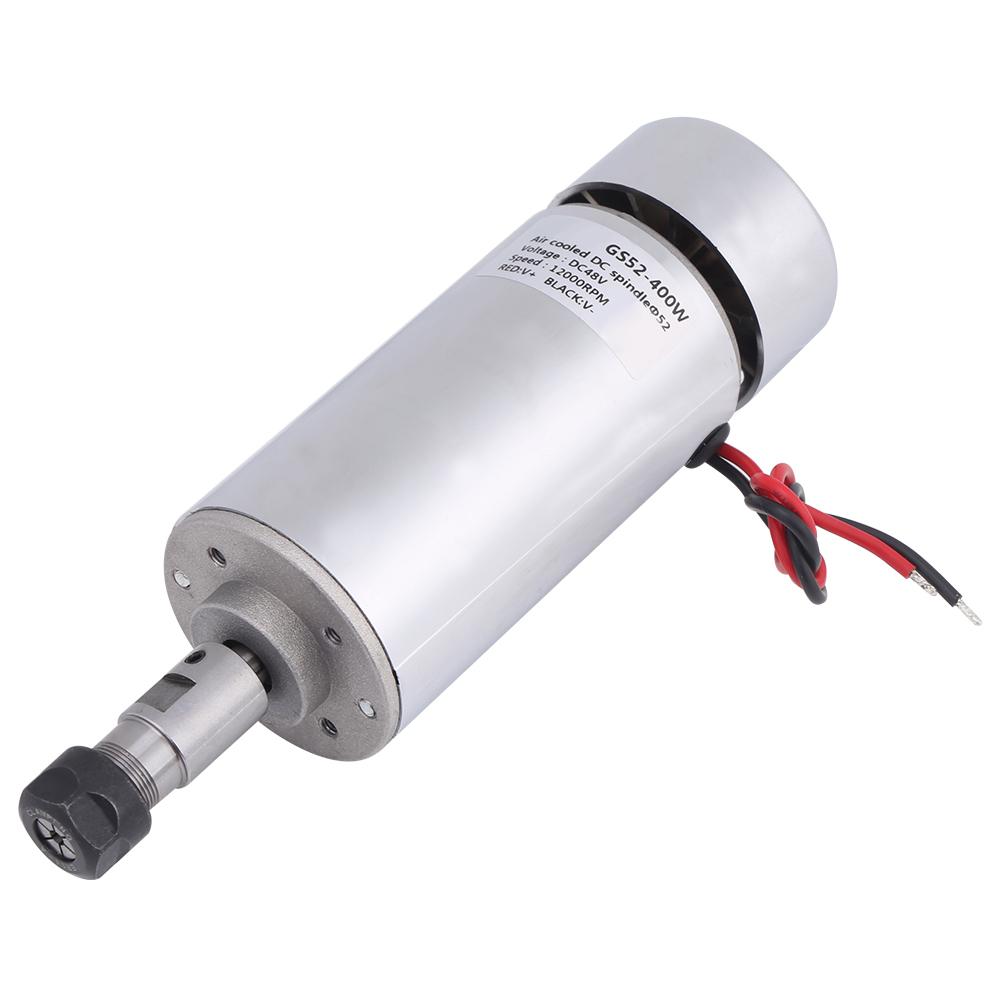 DC48V 12000r ER11 400W High Speed Brush Air Cooled Engraver Spindle Motor