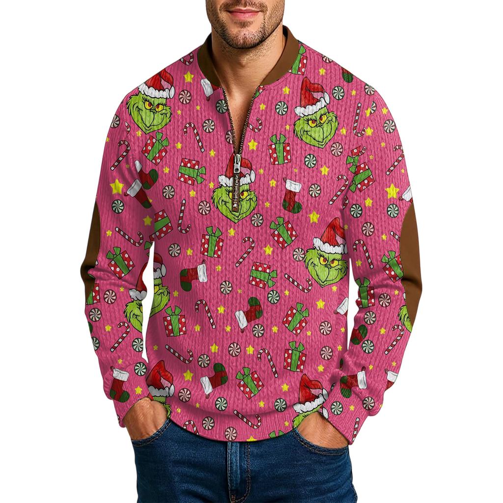 Men'S Outdoor Zipper Long Sleeved Sportswear Casual Sweatshirt