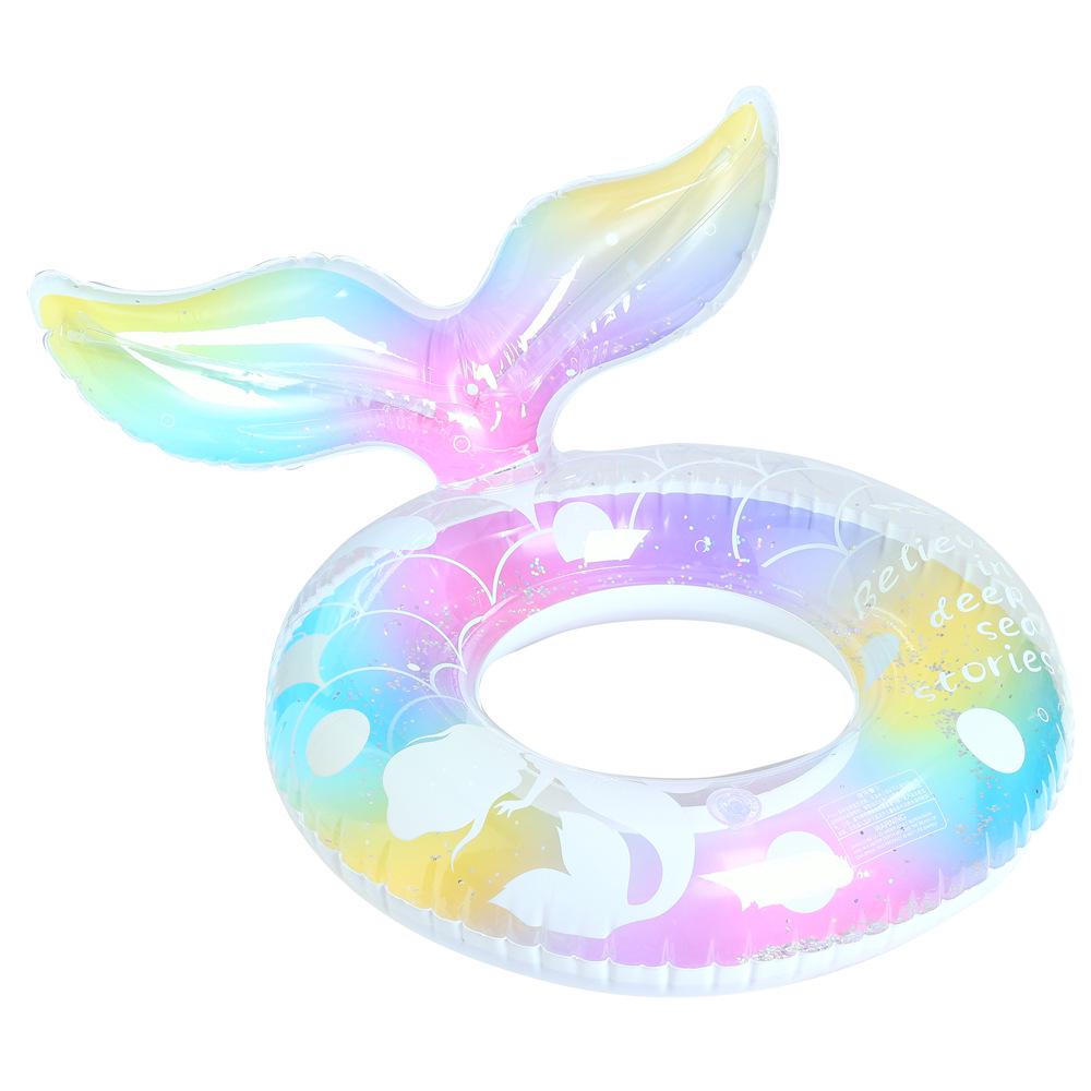 Xiaolü Thickened Mermaid Armpit Float: 110cm Adult Swim Ring with Fishtail Design